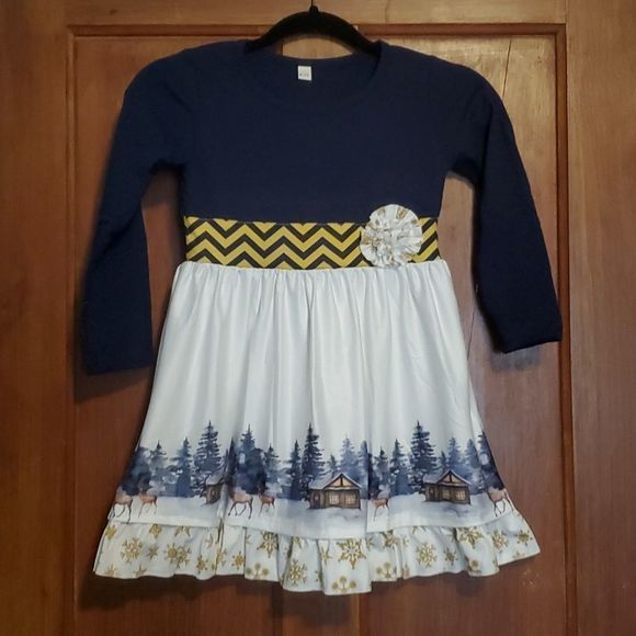 MissyBees Boutique Other - NEW NAVY WINTER DEER DRESS